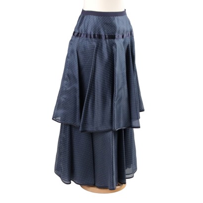 ,Falda Organza Azul Vintage