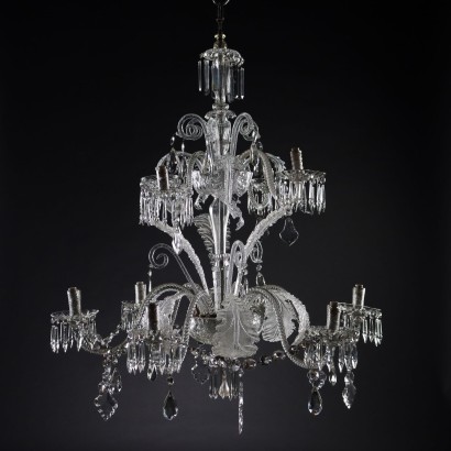 Murano Chandelier Glass Italy XIX Century