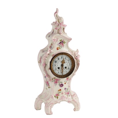 Reloj de Mesa de Porcelana de Estilo Barroco