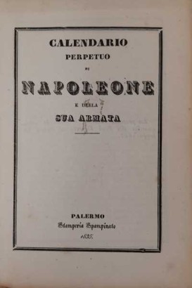 Calendario perpetuo di Napoleone e della sua Armata