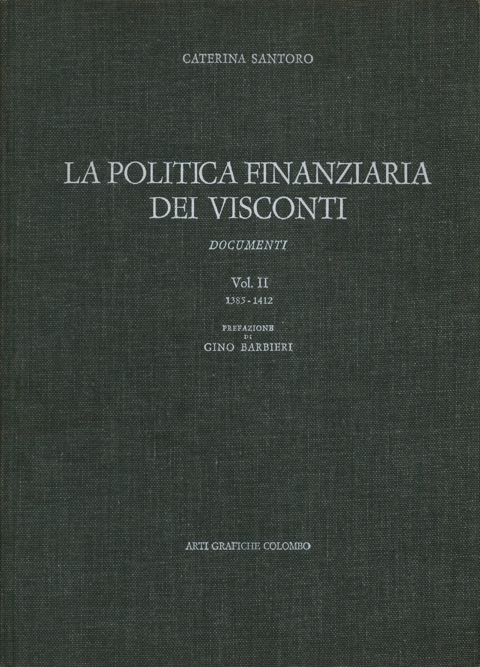 The financial policy of the Visconti (Vo