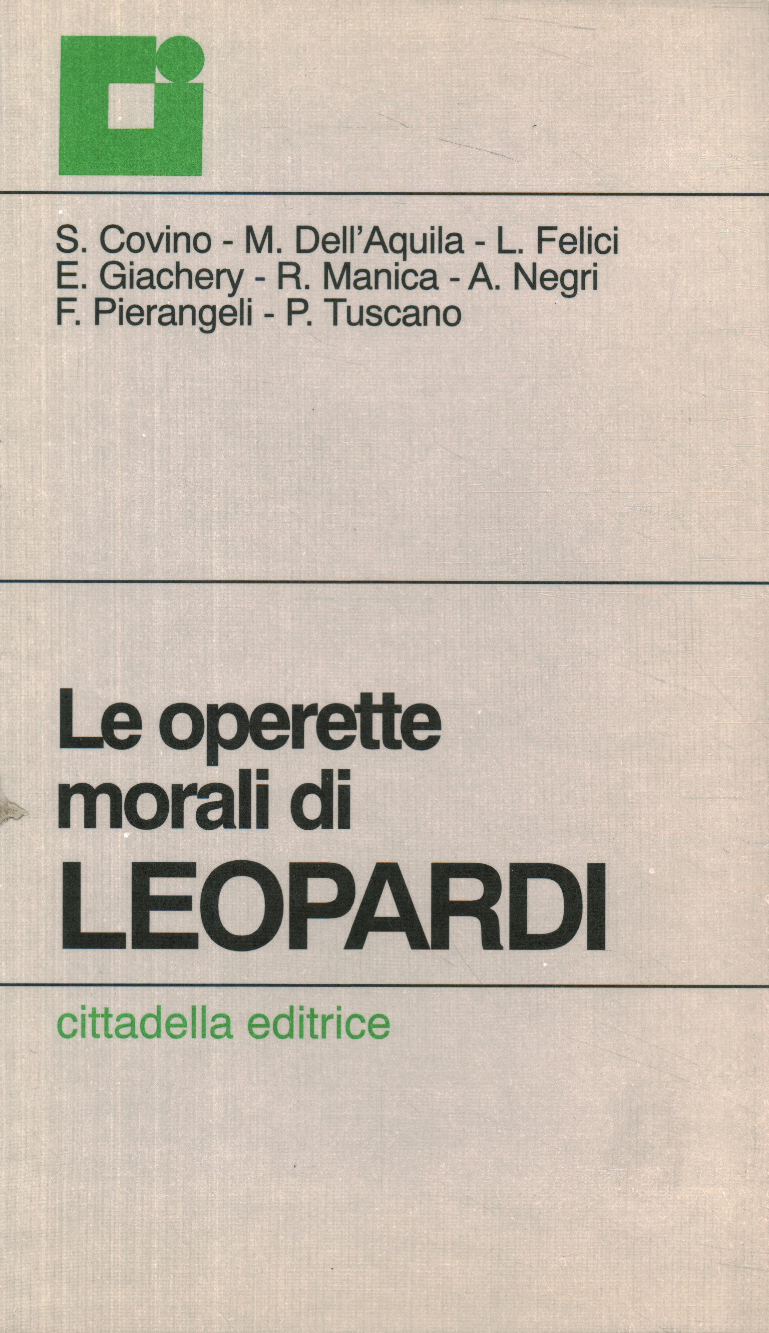 Las operetas morales de Leopardi