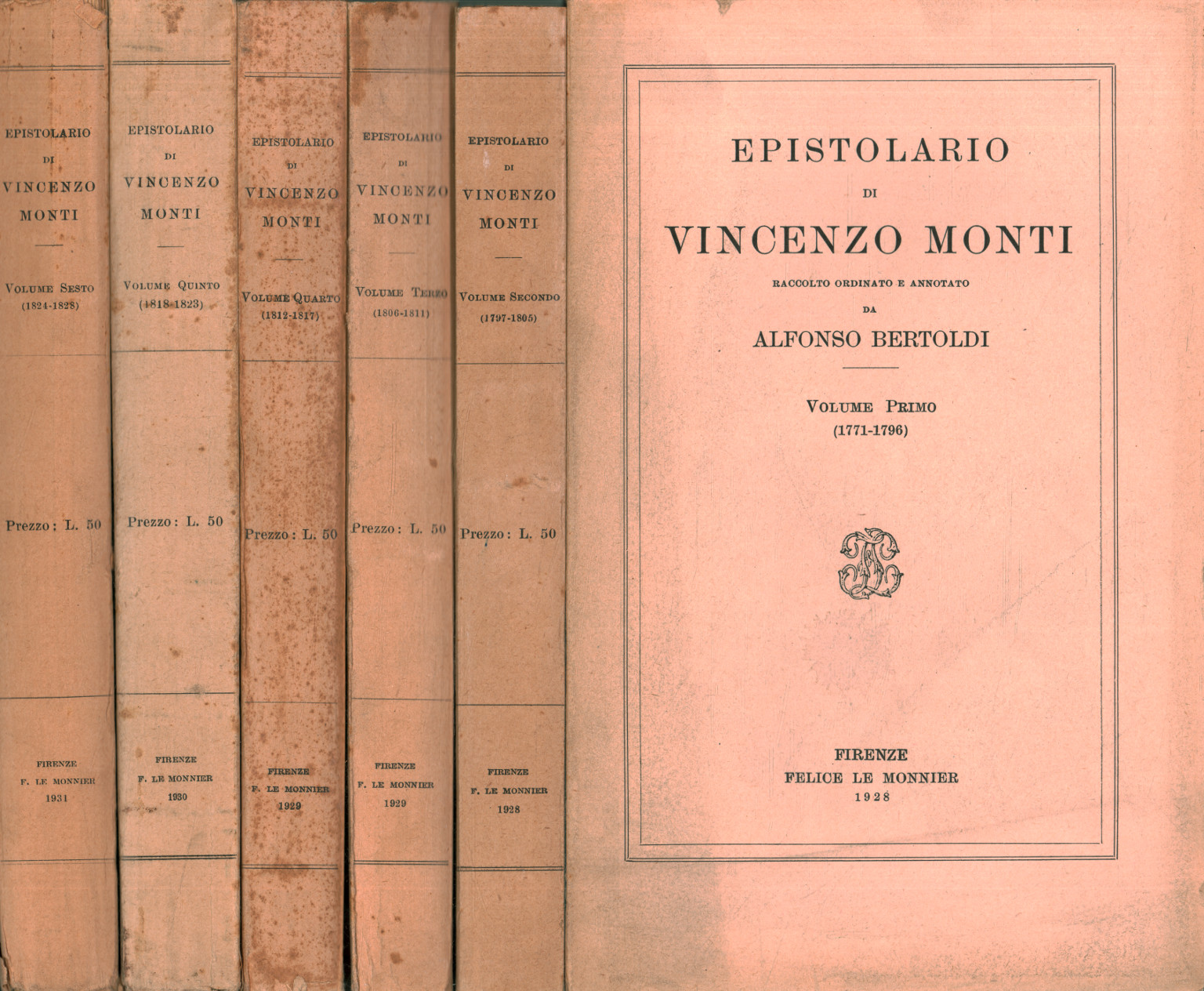 Epistolario di Vincenzo Monti (6 Volumi)