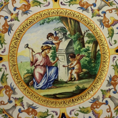 Parade Plate Ceramic Neo-Renaissance Italy XX Century