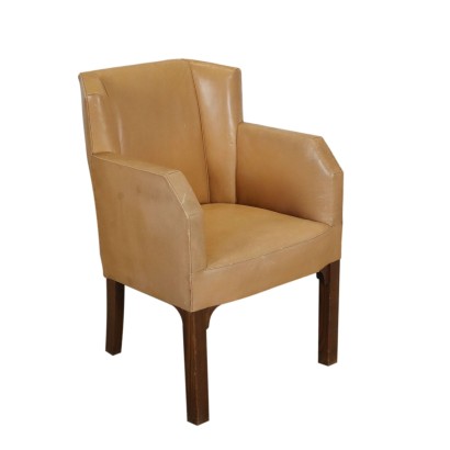 Fauteuil Simili Cuir Italie Années 1930-1940